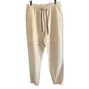 Manfinity Off White Mens Drawstring Waist Jogger Size L